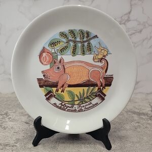 Vintage DeSimone Ceraminter Italy Italian Pig plate